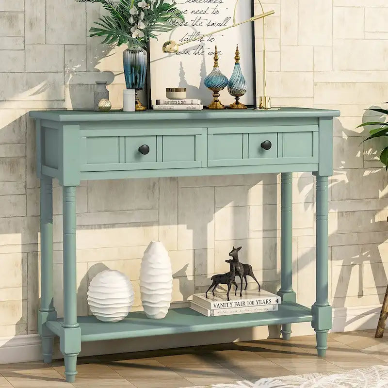 Console Daisy avec 2 tiroirs et étagère inférieure