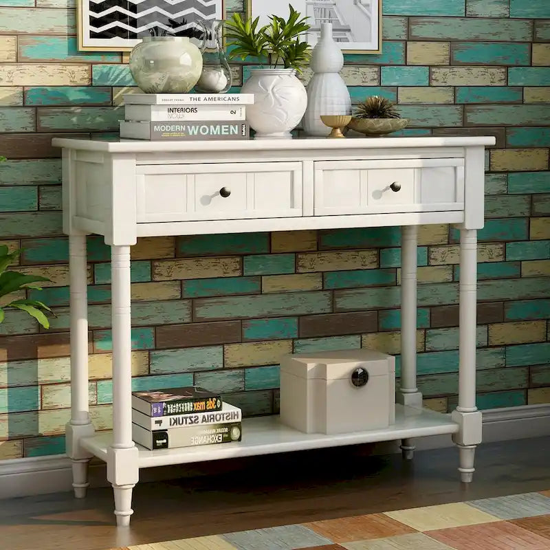 Console Daisy avec 2 tiroirs et étagère inférieure