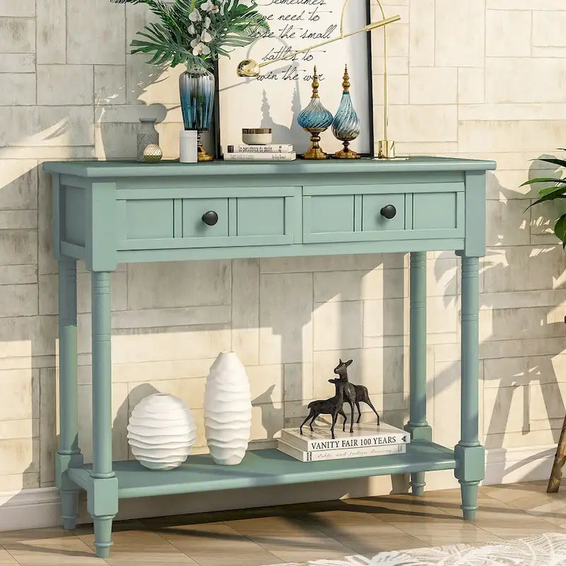 Console Daisy avec 2 tiroirs et étagère inférieure