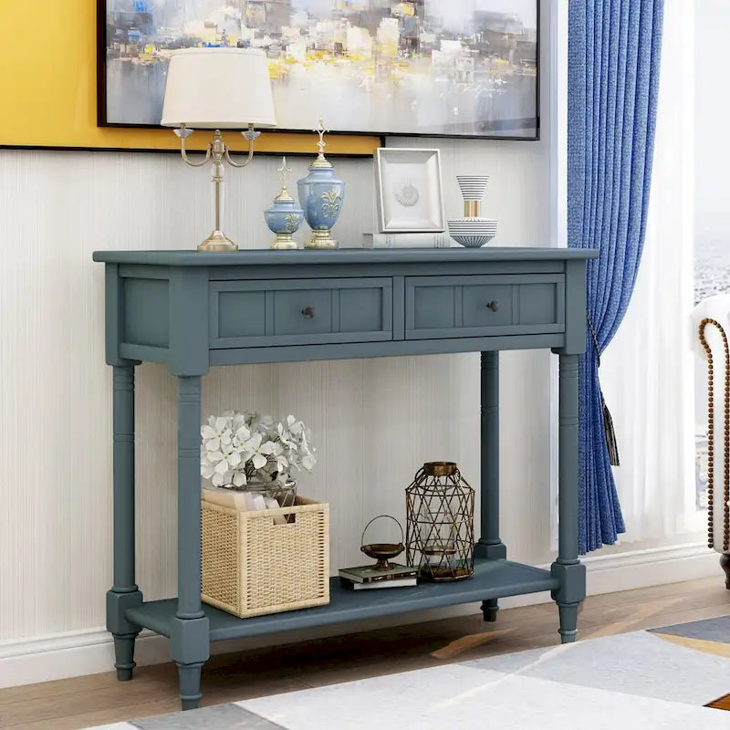 Console Daisy avec 2 tiroirs et étagère inférieure