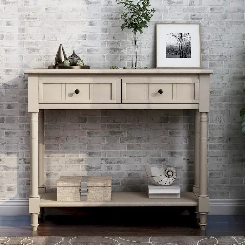 Console Daisy avec 2 tiroirs et étagère inférieure