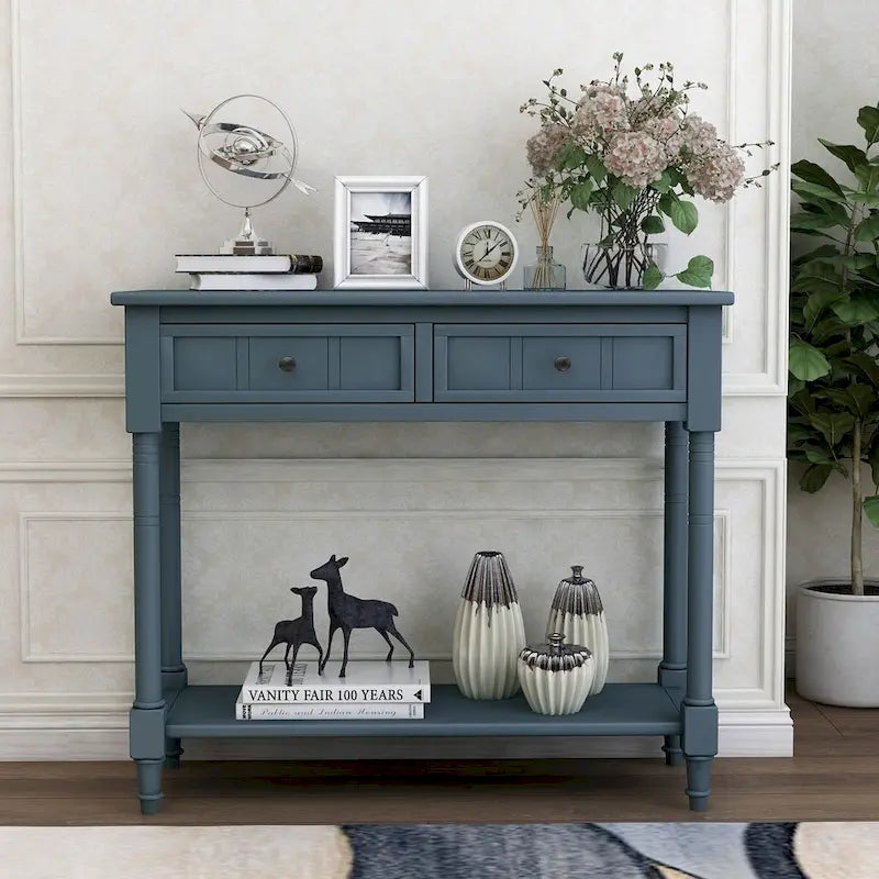 Console Daisy avec 2 tiroirs et étagère inférieure