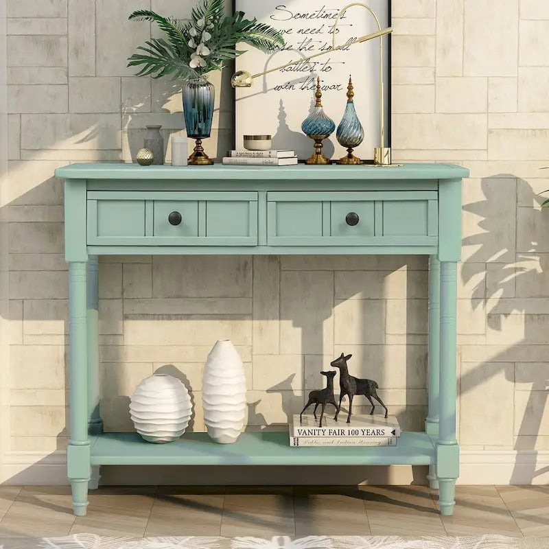Console Daisy avec 2 tiroirs et étagère inférieure