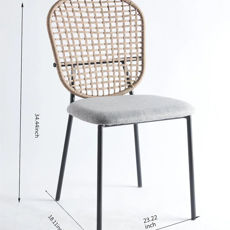 Chaise de salle à manger moderne à accents métalliques (lot de 4)