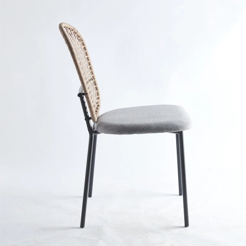 Chaise de salle à manger moderne à accents métalliques (lot de 4)