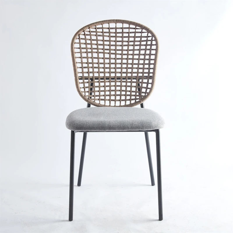 Chaise de salle à manger moderne à accents métalliques (lot de 4)
