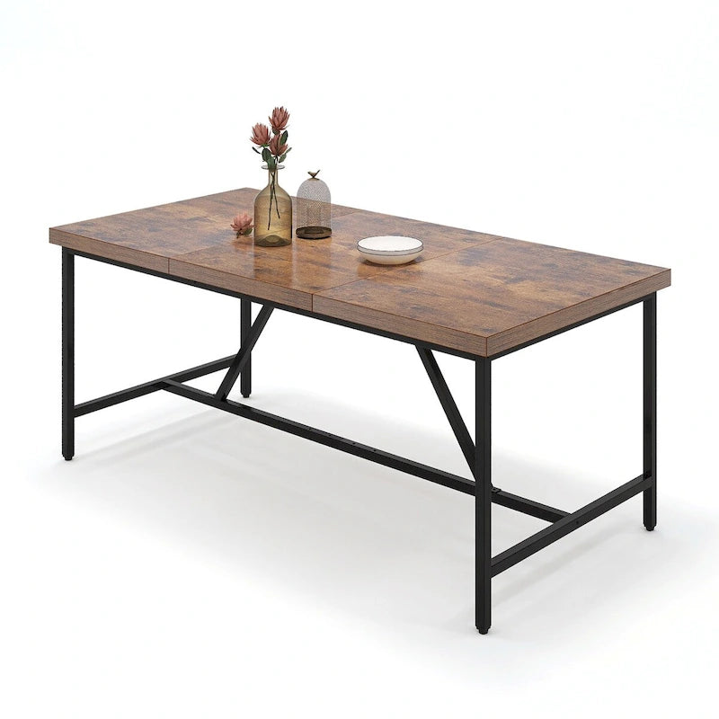 Table de salle à manger rustique 70" pour 8 personnes