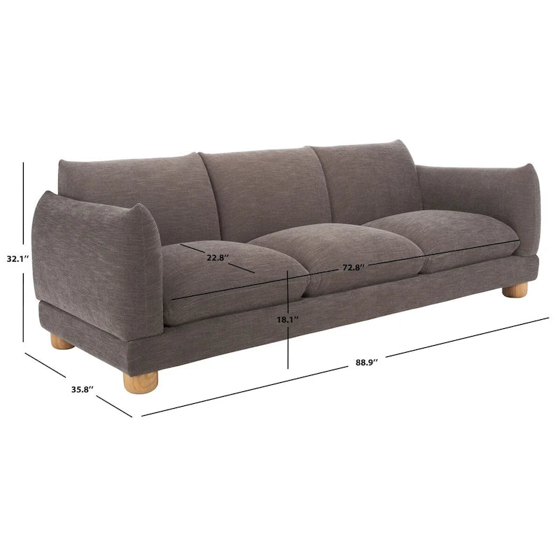 Canapé en tissu haute performance Couture - 89Wx36Dx32H