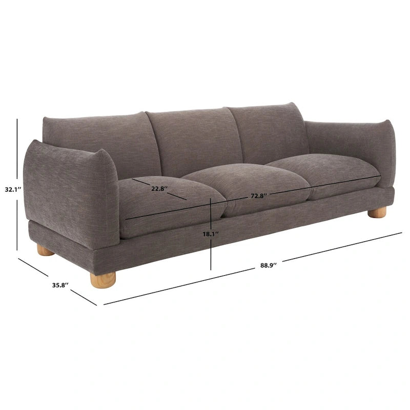 Canapé en tissu haute performance Couture - 89Wx36Dx32H