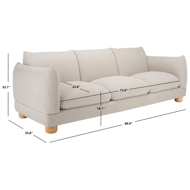 Canapé en tissu haute performance Couture - 89Wx36Dx32H
